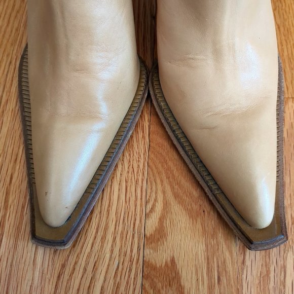 Miz Mooz Cream Tan Heels - Picture 3 of 15